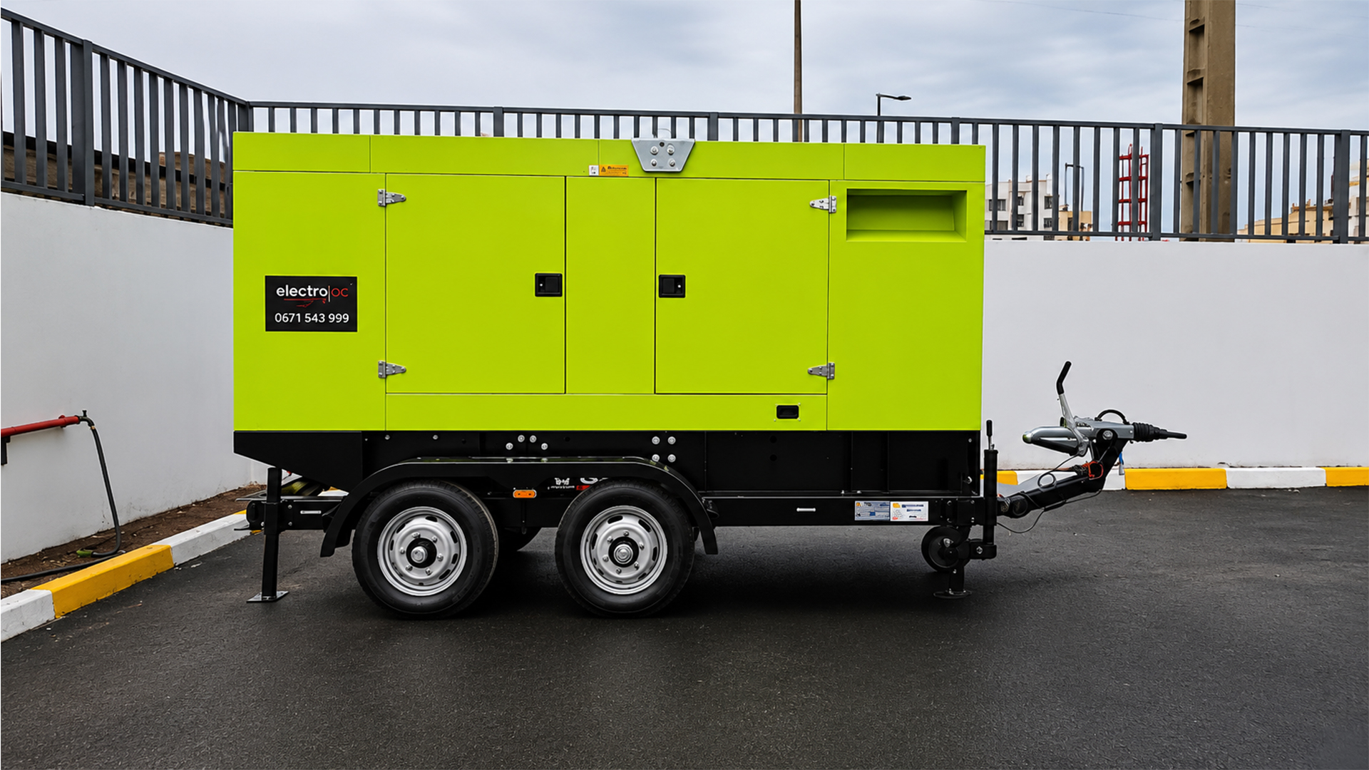 Groupe électrogène mobile sur remorque de chantier — Electroloc