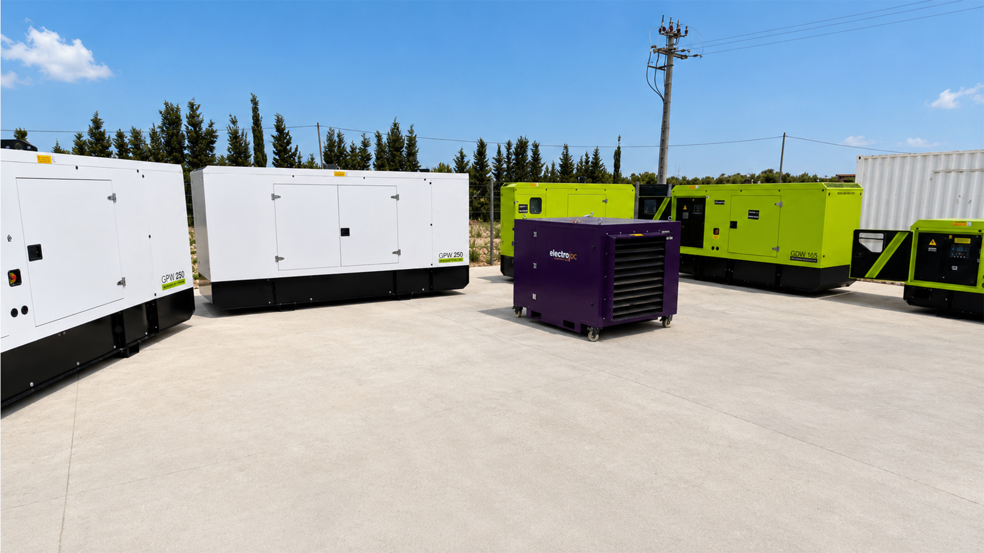 Location de groupes électrogènes sur chantier au Maroc — Electroloc