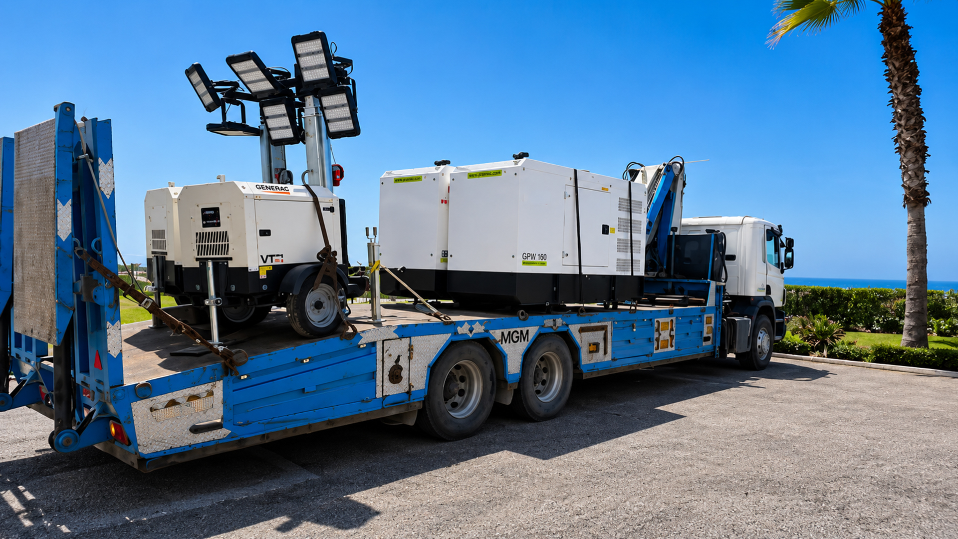Transport et livraison de groupe électrogène sur remorque — Electroloc